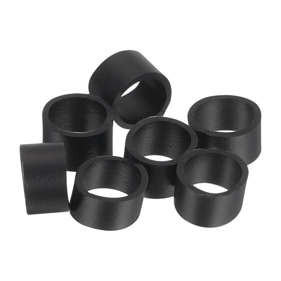 Uxcell Silicone Rubber Bands, 50Pcs 6x5mm Silicone Elastic Bands Cable Ties, Black