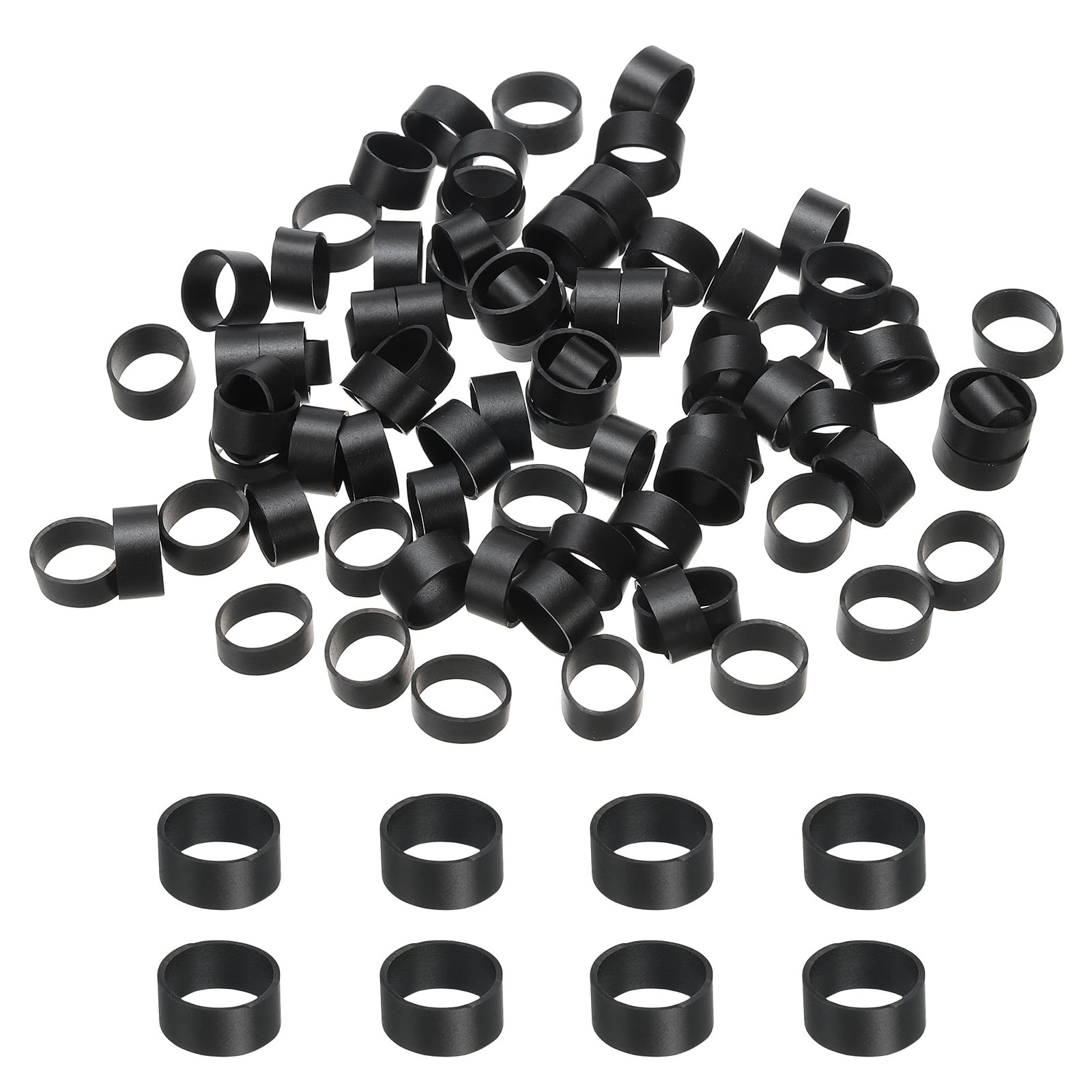 Uxcell Silicone Rubber Bands Cable Ties 0.5