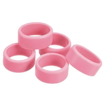 Uxcell Silicone Rubber Bands Rings Non-slip 1" Pink for Wrapping Paper 5Pcs
