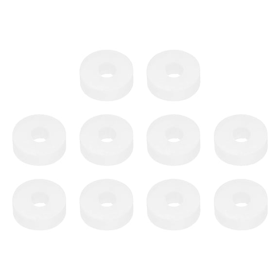 Uxcell Silicone Rubber Flat Washer, 0.47" OD x 0.16" ID x 0.16" Thickness, White 10Pcs