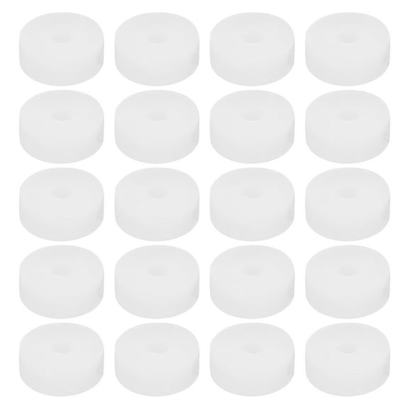 Uxcell Silicone Rubber Flat Washer, 1.18" OD x 0.31" ID x 0.39" Thickness, White 20Pcs