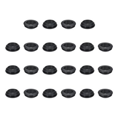 Uxcell 20Pcs Rubber Grommets - 25mm Drill Hole Size, 21mm Inner Diameter Cable Protection