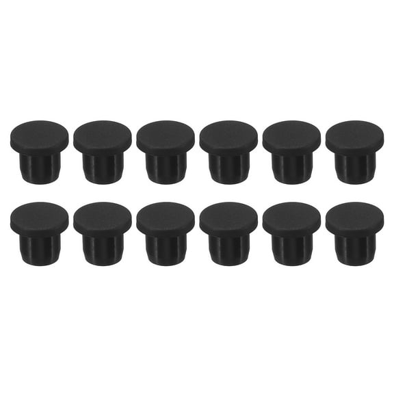 Uxcell Silicone Rubber Hole Plug 11mm Diameter Soft Flexible Stopper for 10-11mm Hole Black 12 Pieces
