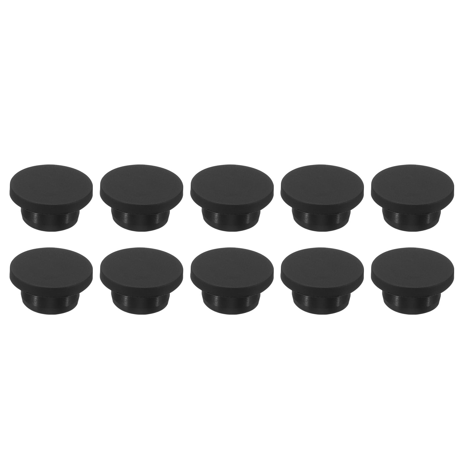 Sourcing Map 4Pcs Snug Plugs, Rubber Hole Plugs Round Soft Flexible Stopper Fit 50mm (1.97 Inch) Hole Dia., Waterproof Silicone Plug For Round Holes Sealing Kitchen Furniture, Black
