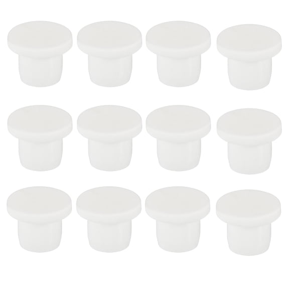 Uxcell Silicone Rubber Hole Plug Soft Flexible Stopper for 9-10mm Hole White 18 Pieces