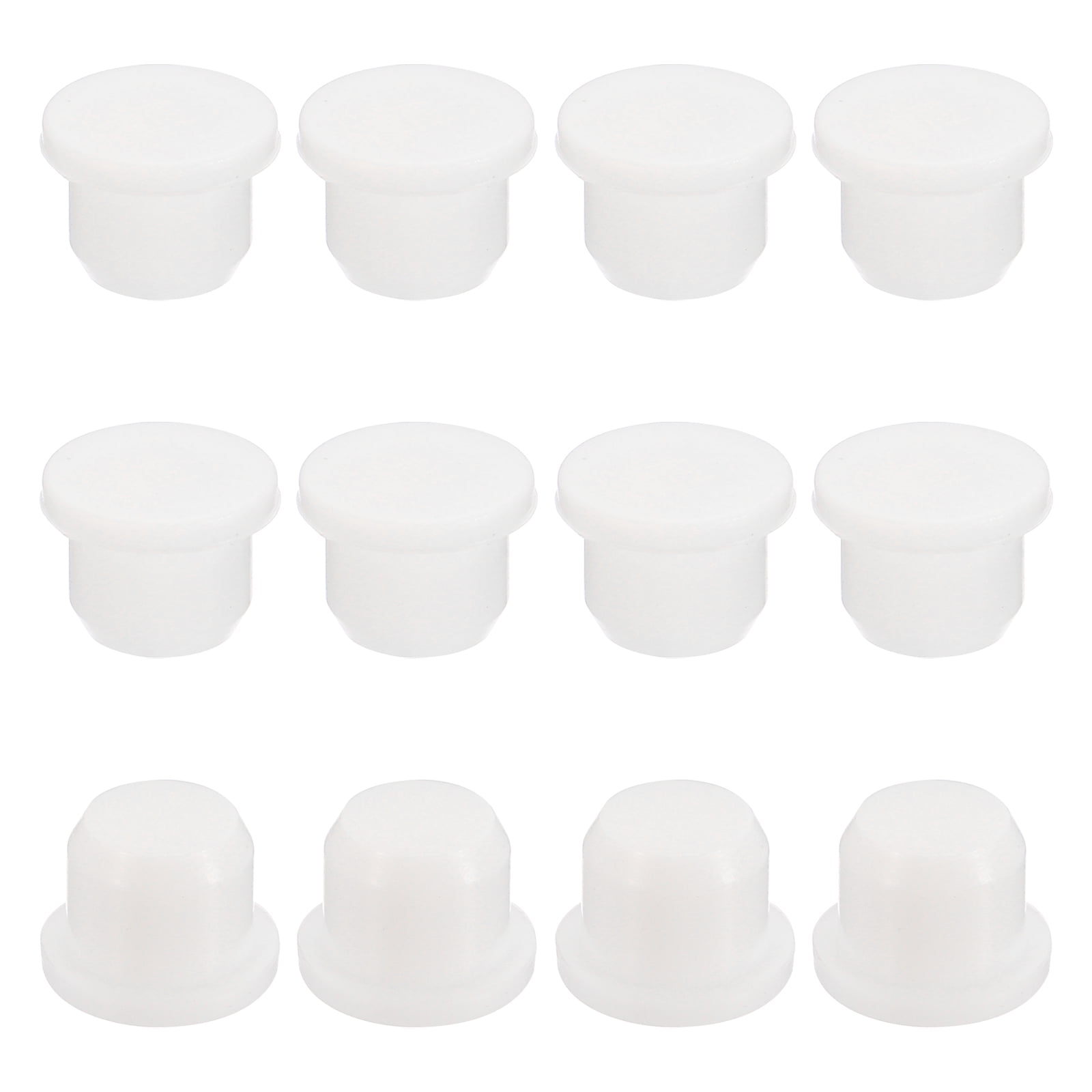 MECCANIXITY Silicone Rubber Hole Plug – Soft T-Shape Stopper For 11-11.5mm Holes, Heat Resistant To 600°F, White (6-Piece) 2 thumbnail image