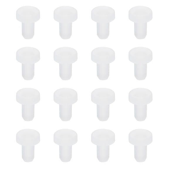Uxcell Silicone Rubber Solid Plug Soft Flexible Stoppers T-Shaped Silicone Plugs for 3.5-3.55mm Hole 16 Pieces