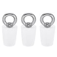 thumbnail image 1 of Uxcell Silicone Rubber Tapered Plug 15 to 20mm Solid Bathtub Bungs Stopper with Ring White 3 Pieces, 1 of 5