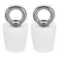thumbnail image 1 of Uxcell Silicone Rubber Tapered Plug 20 to 27mm Solid Bathtub Bungs Stopper with Ring White 2 Pieces, 1 of 5