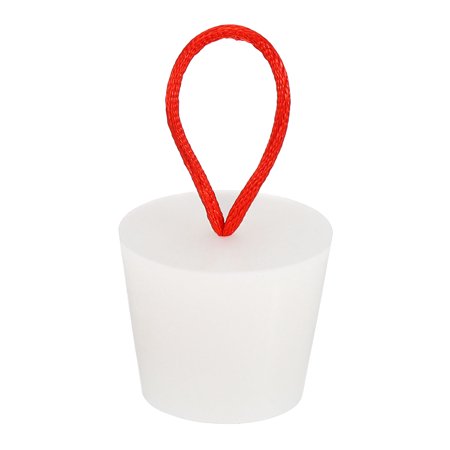 Uxcell Silicone Rubber Tapered Plug 25mm to 33mm Solid Bungs Stopper with Handle for Test Tubes White