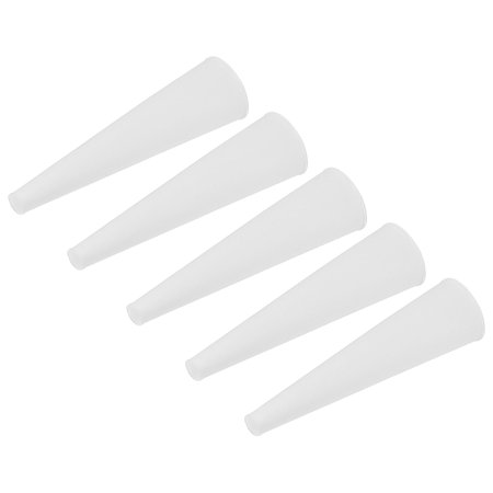 Uxcell Silicone Rubber Tapered Plug 2mm to 6mm Solid White for Powder Coating, Laboratory Use 40 Pack