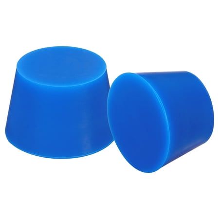Uxcell Silicone Rubber Tapered Plug 32mm to 39mm Solid Blue for Powder Coating, Painting, Laboratory Use 2 Pieces