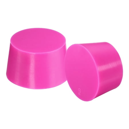 Uxcell Silicone Rubber Tapered Plug 37mm to 45mm Solid Pink for Powder Coating, Painting, Laboratory Use 2 Pieces
