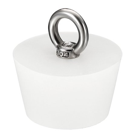 Uxcell Silicone Rubber Tapered Plug 39mm to 50mm Solid Bungs Stopper with Ring for Test Tubes White