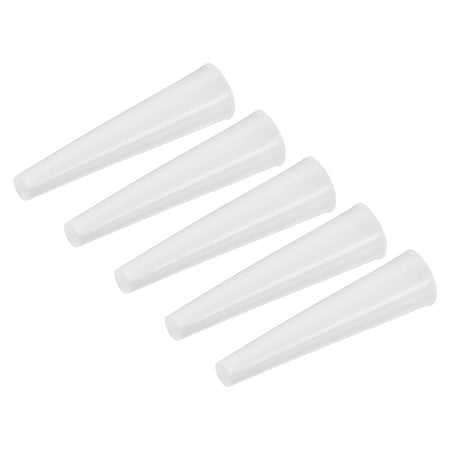 Uxcell Silicone Rubber Tapered Plug 3mm to 6mm Solid White 25mm Height for Powder Coating, Laboratory Use 20 Pack