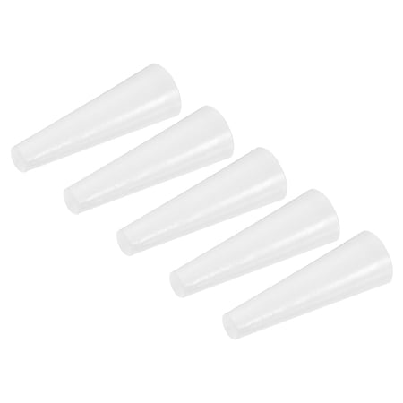 Uxcell Silicone Rubber Tapered Plug 3mm to 6mm Solid White for Powder Coating, Laboratory Use 60 Pack