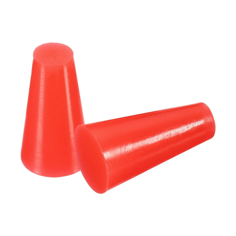 Uxcell Silicone Rubber Tapered Use Laboratory Red Plug 50 Pieces Powder Painting, Coating, 5mm to Solid for 9mm