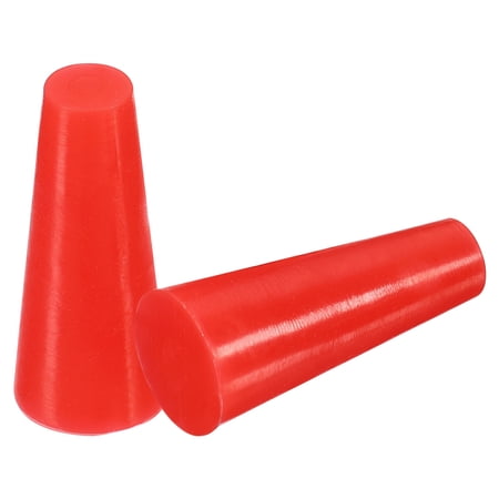 Uxcell Silicone Rubber Tapered Plug 6.4mm to 11mm Solid Red for Powder Coating, Painting, Laboratory Use 25 Pieces