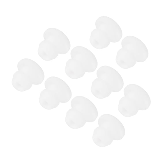 Uxcell Silicone Snap in Locking Hole Plugs Seal Cover Panel Round 5.5mm White 10Pcs