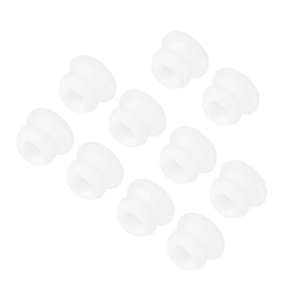Uxcell Silicone Snap in Locking Hole Plugs,Rubber Panel Seal Cover Flush Type Panel Round for Kitchen 9mm White,10Pcs