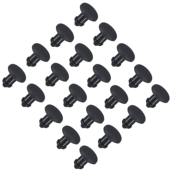 Uxcell Silicone Snap in Locking Hole Plugs for Kitchen  Bulkheads Waterproof Sealing Plugs 2.5mm/0.1 Inch Black,20PCS