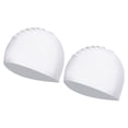 thumbnail image 1 of Uxcell Silicone Swim Cap, Waterproof Swimming Hat Non-Slip Adult Swim Cap for Women and Men, White 2 Pcs, 1 of 6