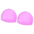thumbnail image 1 of Uxcell Silicone Swim Caps Unisex NonSlip Pool Caps Waterproof Elastic Swimming Hats Pink 2 Pack, 1 of 5