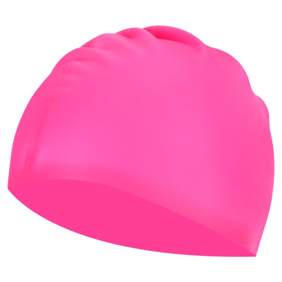 Uxcell Silicone Swim Caps Unisex NonSlip Pool Caps Waterproof Elastic Swimming Hats Rose Red