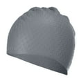 thumbnail image 1 of Uxcell Silicone Swim Caps Unisex Swimming Caps Bubble Textured Adult Swim Hats Gray, 1 of 5