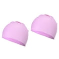thumbnail image 1 of Uxcell Silicone Swim Caps Unisex Swimming Caps Bubble Textured Adult Swim Hats Light Purple 2 Pack, 1 of 6