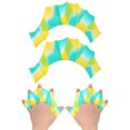 thumbnail image 1 of Uxcell Silicone Swimming Gloves, Webbed Gloves for Swimming Half-Finger Frog Type Water Resistance Gear Swim Fins For (Aquatic Training/Surfing/Snorkeling), 11 x 6" & 1Pair & Green Yellow, 1 of 6