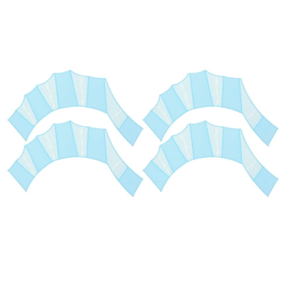 Uxcell Silicone Swimming Gloves Webbed Swim Gloves Water Resistance Gear Paddle Fins Blue S 2Pair
