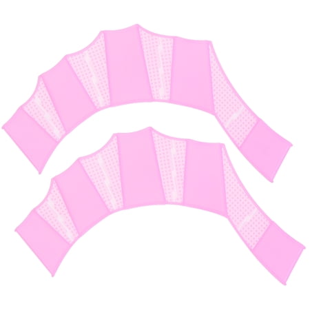 Uxcell Silicone Swimming Gloves Webbed Swim Gloves Water Resistance Gear Paddle Fins Purple S 1Pair