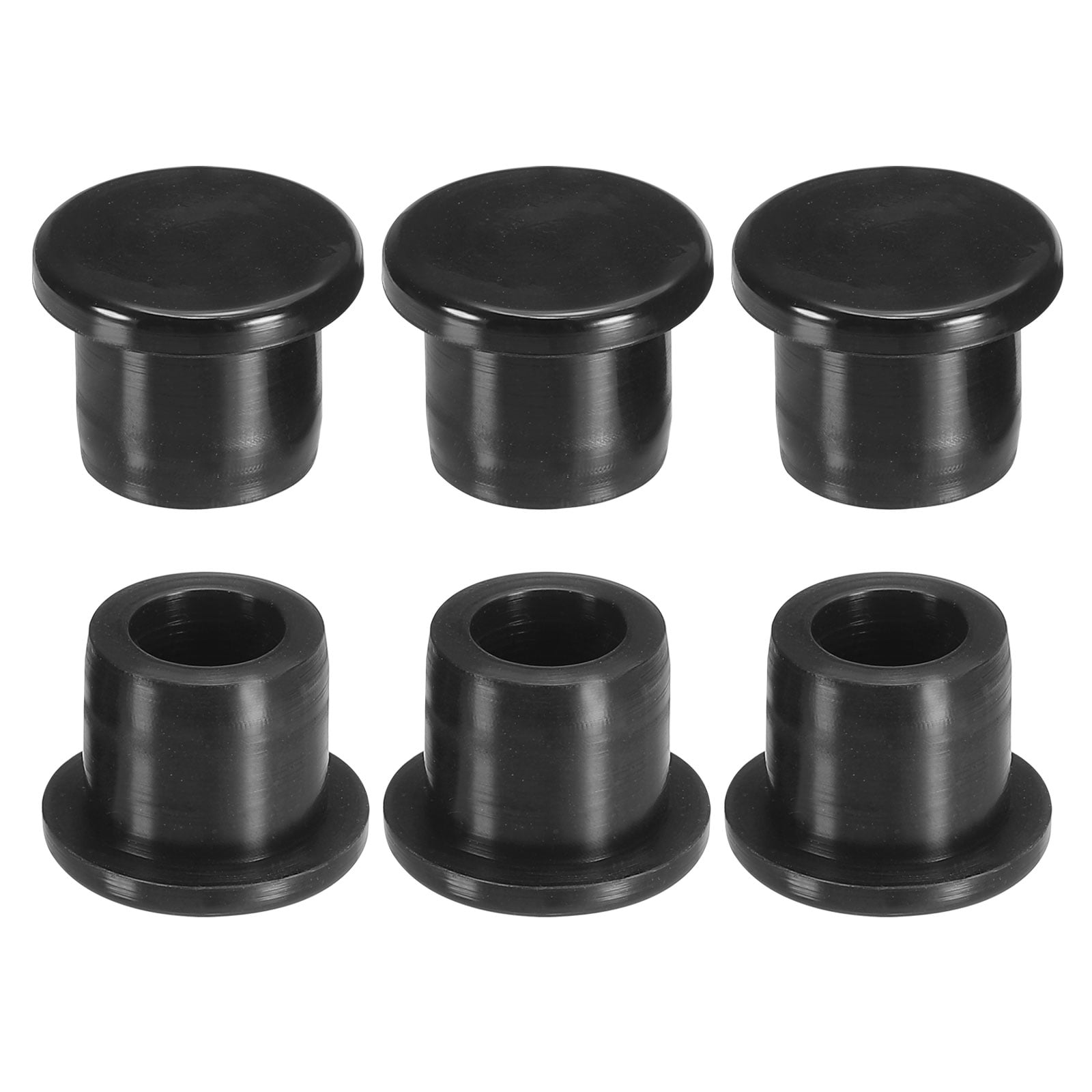 6-Pack Silicone T-Hole Stoppers – Flexible Hole Plug For 24.8-25.8mm Openings, Waterproof, -40 To 260°C, Black