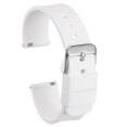 thumbnail image 1 of Uxcell Silicone Watch Band 12mm Soft Rubber Watch Strap with Stainless Steel Buckle for Men Women, White, 1 of 7