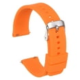 thumbnail image 1 of Uxcell Silicone Watch Band 18mm Soft Rubber Watch Strap with Plated Stainless Steel Buckle for Men Women, Orange, 1 of 6