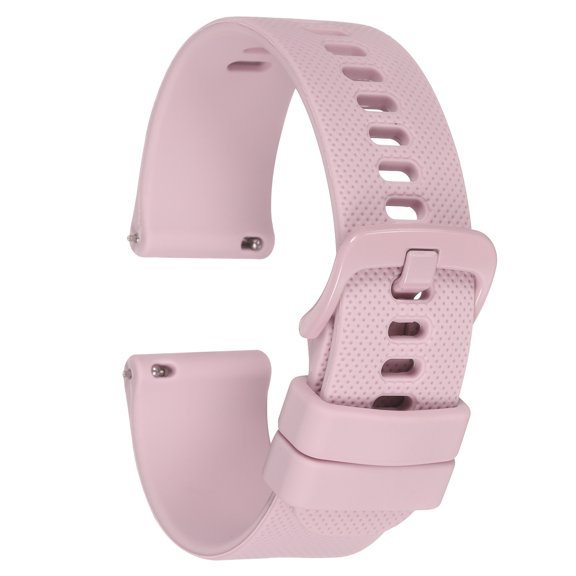 Uxcell Silicone Watch Band 20mm Quick Release Flexible Rubber Replacement Watch Strap with Stainless Steel Clasp for Men Women, Pink