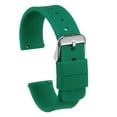 thumbnail image 1 of Uxcell Silicone Watch Band Quick Release Soft Rubber Watch Strap Dark Green/Silver 22mm, 1 of 7