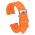 thumbnail image 1 of Uxcell Silicone Watch Band 24mm Soft Rubber Waterproof Watch Strap with Stainless Steel Buckle for Men Women, Orange, 1 of 6