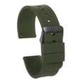 thumbnail image 1 of Uxcell Silicone Watch Band Quick Release Soft Rubber Watch Strap Green/Black 21mm, 1 of 7
