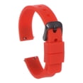 thumbnail image 1 of Uxcell Silicone Watch Band Quick Release Soft Rubber Watch Strap Red/Black 16mm, 1 of 7
