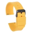 thumbnail image 1 of Uxcell Silicone Watch Band Quick Release Soft Rubber Watch Strap Yellow/Black 21mm, 1 of 7
