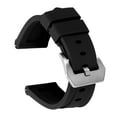 thumbnail image 1 of Uxcell Silicone Watch Bands 22mm Width Waterproof Quick Release Rubber Watch Bands with Silver Buckle for Men Women, Black, 1 of 7