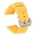 thumbnail image 1 of Uxcell Silicone Watch Bands 22mm Width Waterproof Quick Release Rubber Watch Bands with Silver Buckle for Men Women, Yellow, 1 of 7