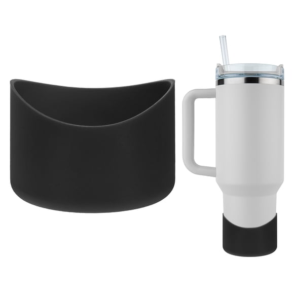 Uxcell Silicone Water Bottle Boot [1PCS] - Anti-Slip Protective Sleeve Use for Protecting Water Bottles from Scratches - [Black - 2.75 IN]