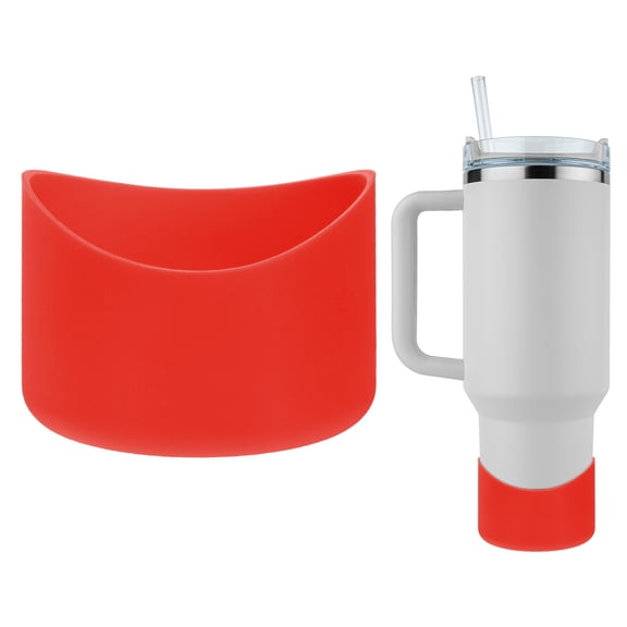 Uxcell Silicone Water Bottle Boot [1PCS] - Anti-Slip Protective Sleeve Use for Protecting Water Bottles from Scratches - [Red - 2.75 IN]