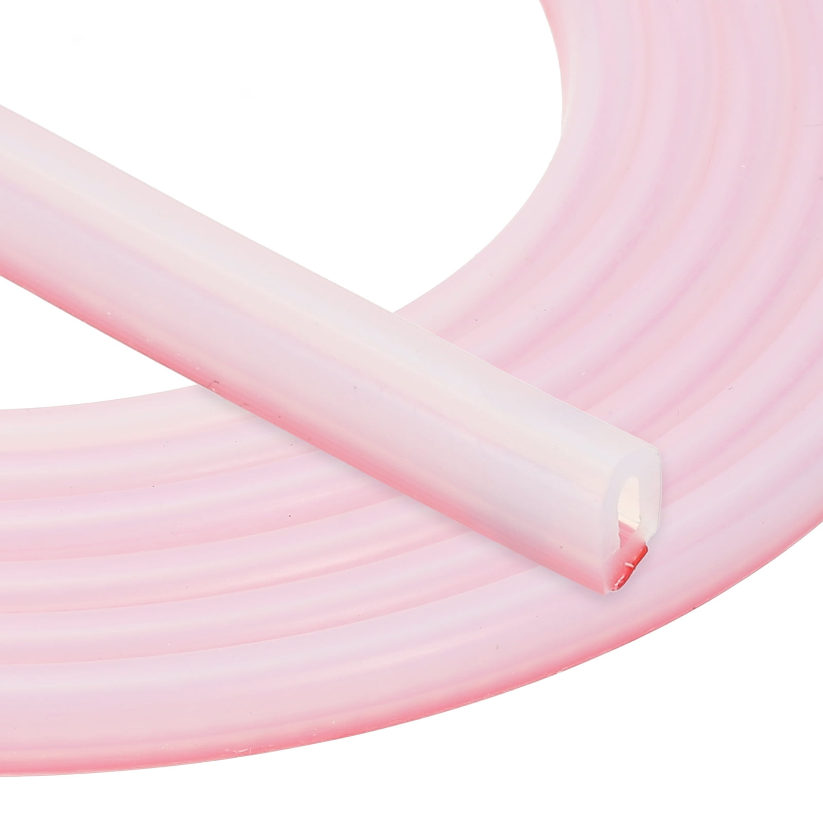 Uxcell Silicone Weather Stripping Door Seal, 19.7 ft D Shape Weather Stripping Self Adhesive Door Seal Strip for Door Frame, Window Sealing, Large Gap, 2.36"Wx0.39"Tx3.15H, Clear/Red