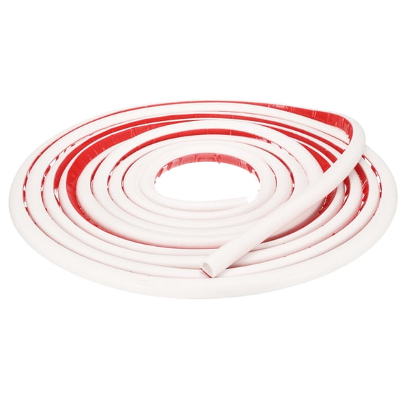 Uxcell Silicone Weather Stripping Door Seal 20ft x 12mm x 14mm Self-Adhesive D-Shape Door Seal Strip Soundproof Waterproof for Door Frame Windows Insulation Large Gap, White