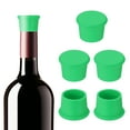 thumbnail image 1 of Uxcell Silicone Wine Stoppers, Reusable Bottle Cover Wine Corks Bottle Caps Wine Saver Seal Keep Fresh for Beer Beverage Drink Green, 1 of 7