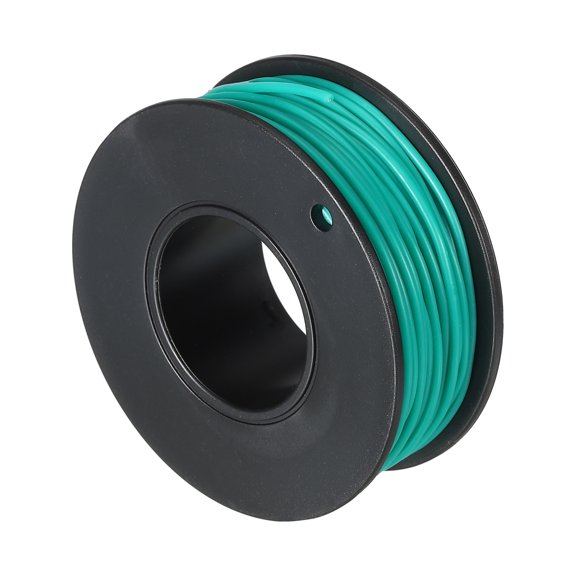 Uxcell Silicone Wire 28 AWG Stranded Green Spool 15m Electrical Tinned Copper Wire for Car Model